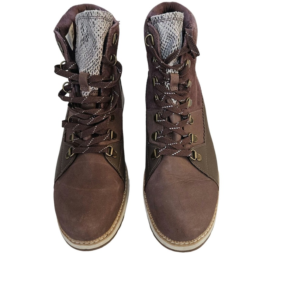 Toms Woman's Mesa Waterproof Hiking Alpine Suede Leather Boots Size 10 - Picture 3 of 6